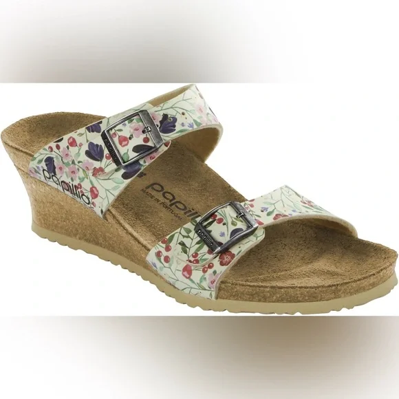 PAPILLIO BIRKENSTOCK DOROTHY MEADOW FLOWERS BEIGE 38 EU 7-7.5 US - Picture 2 of 7